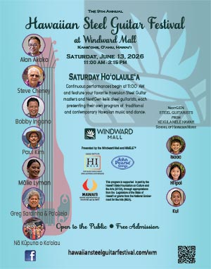 2026 Hawaiian Steel Guitar Festival at Windward Mall Poster